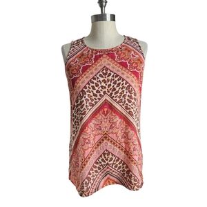 TOMMY BAHAMA Mixed Print Silk Tank Top | SZ M